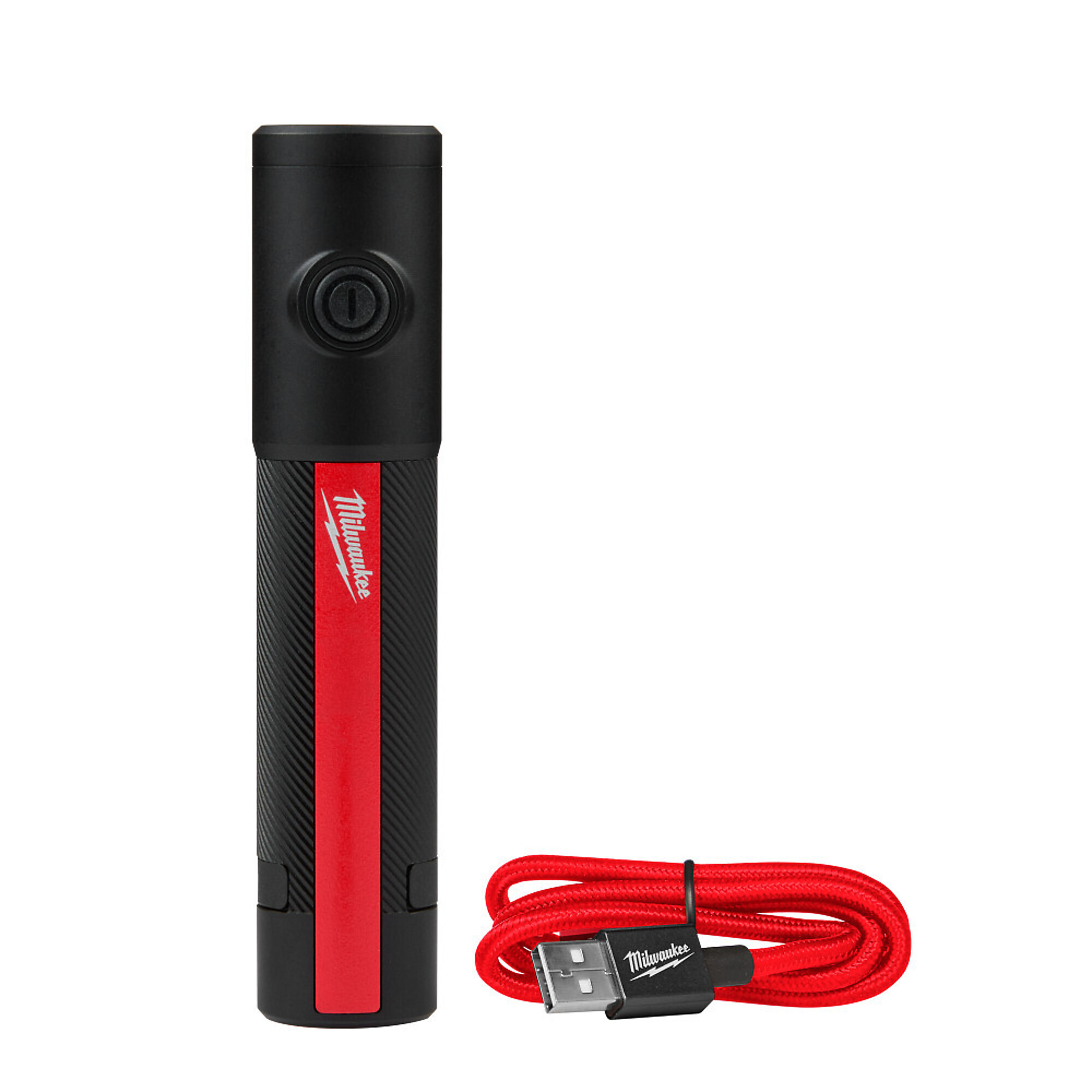 Milwaukee 500-Lumen Rechargeable Flashlight with Magnet, 4-1/4in.L, Model# 2011R